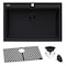 Ruvati 27 x 20 inch Drop-in Topmount Granite Composite Single Bowl Kitchen Sink Midnight Black RVG1027BK - alternate 7